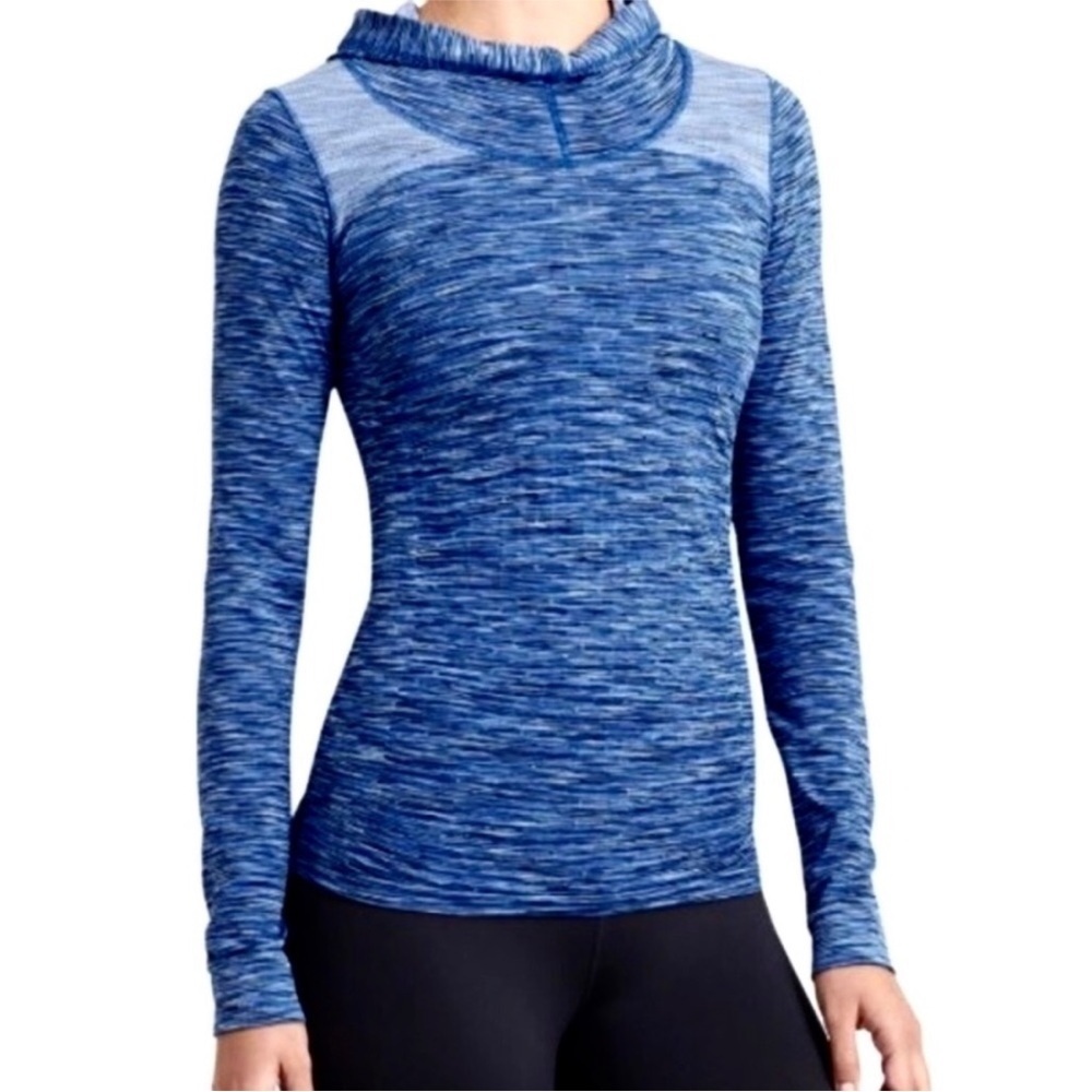 Athleta Blue Radiance Hoodie Seamless Space Dye XS